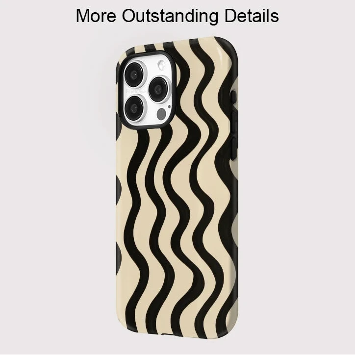 MagSafe Wave Stripe Case for iPhone 16–11 | Magnetic Shockproof Cover