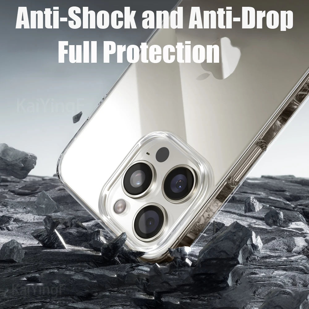 Clear Case for iPhone 8–16 Pro Max – Soft TPU Back Cover