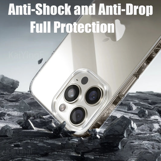 Clear Case for iPhone 8–16 Pro Max – Soft TPU Back Cover
