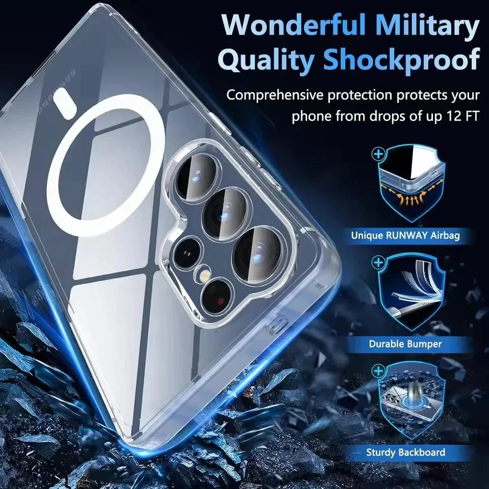 MagSafe Magnetic Case for Samsung Galaxy Note 10/20 Ultra & A05/A05S/A06/A15–A54