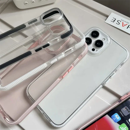 Transparent Anti-Fall Silicone Case for iPhone 13–16, 14/15 Pro Max Protective