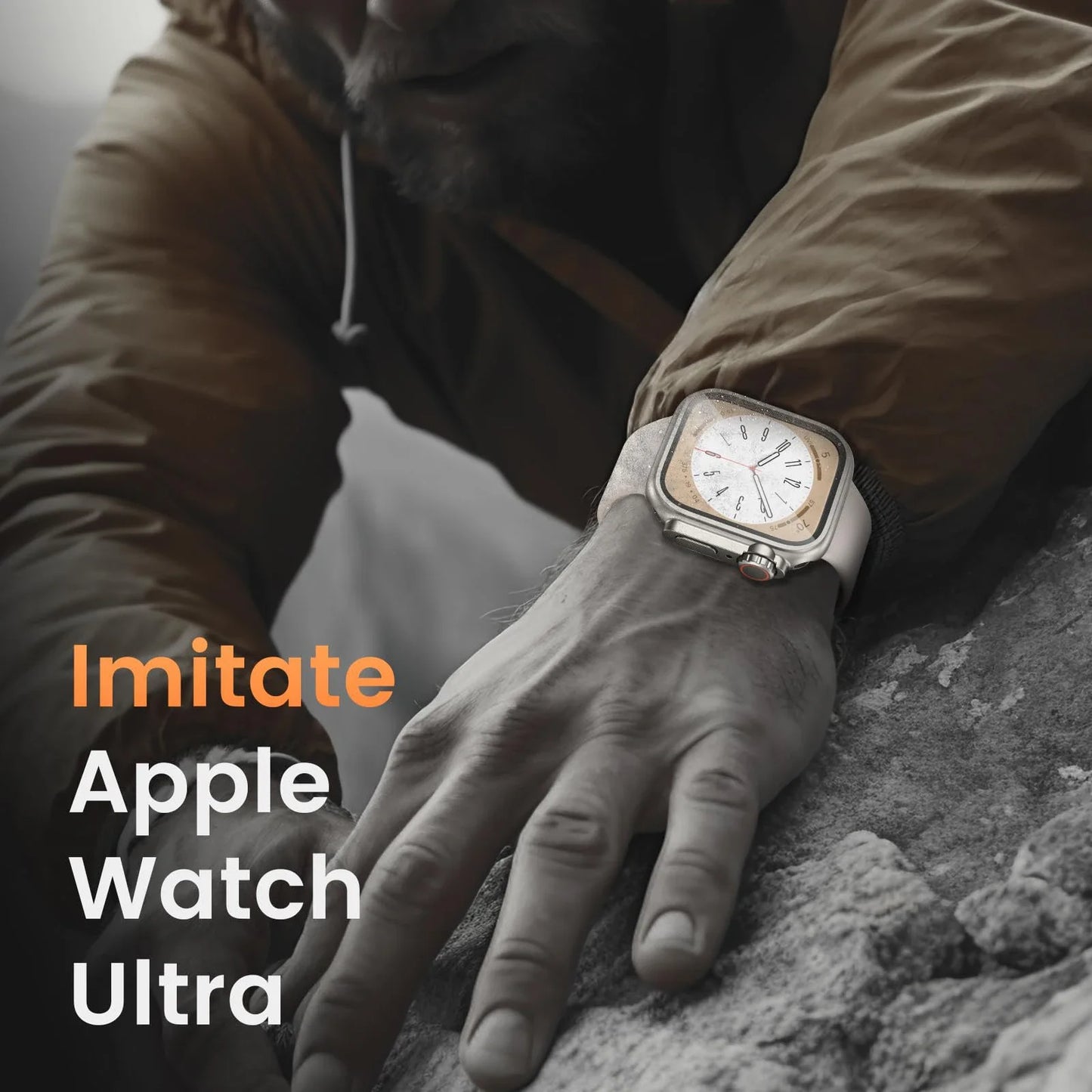 Tempered Glass + Cover for Apple Watch 46/45/44/42/41/40mm Screen Protector Case