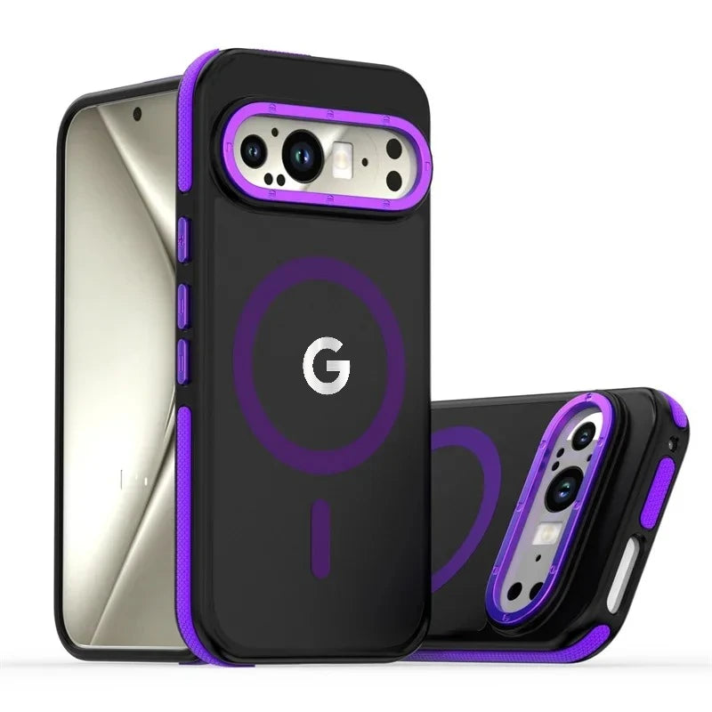 Luxury Contrast Color Magnetic Case for Google Pixel 10 9 Pro XL Rugged Cover