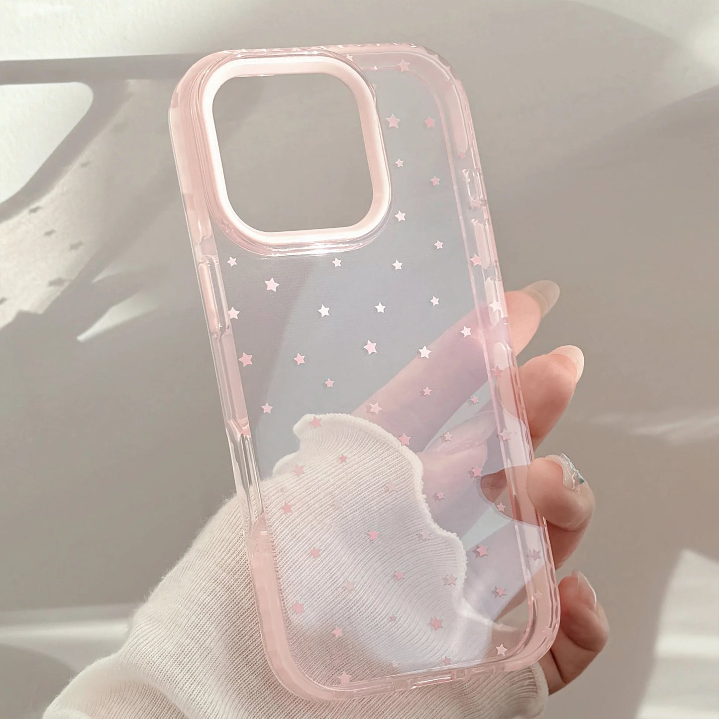 Korean Style Pink Stars MagSafe Case for iPhone 17 16 15 14 13 12 Pro Max