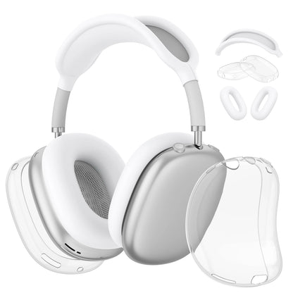 4-in-1 Clear TPU Case for AirPods Max – Ear Pad, Cup & Headband Protector