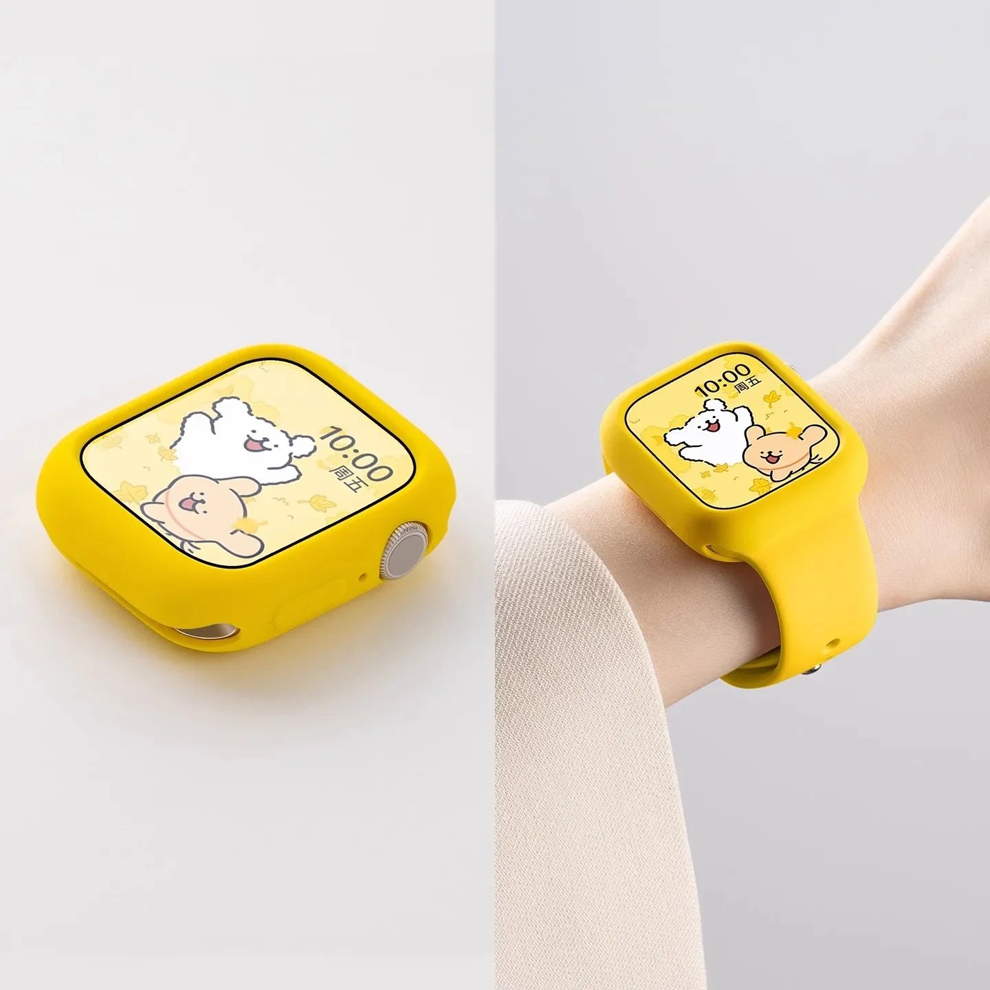 Shockproof Case with Silicone Sport Band for Apple Watch 42-45mm