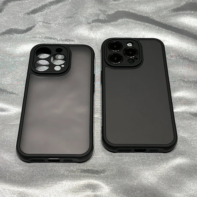 Matte Transparent Case for iPhone 16 15 14 13 12 11 Pro Max Plus