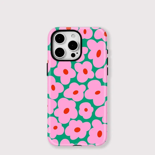 MagSafe Matte Flower Bumper Case for iPhone 16–11 Pro Max Shockproof