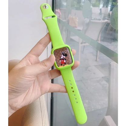 Shockproof Case with Silicone Sport Band for Apple Watch 42-45mm