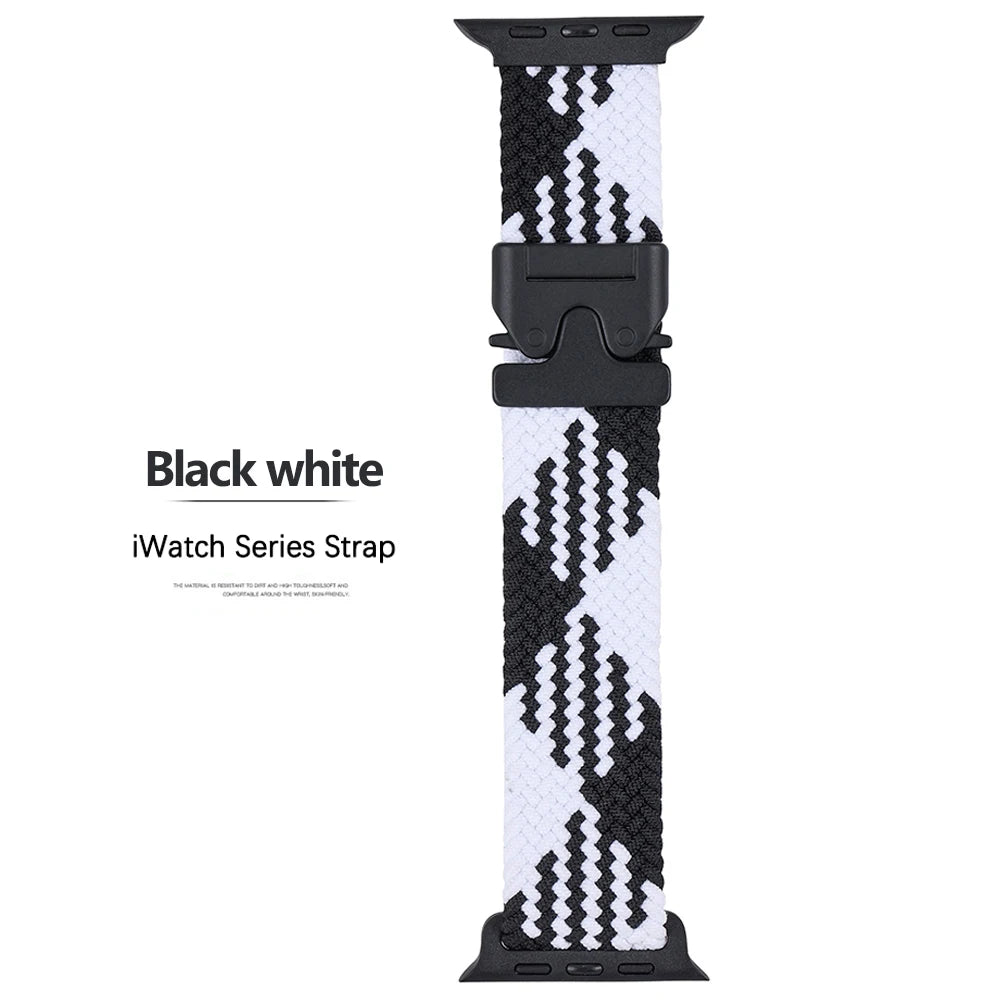Nylon Parachute Strap for Apple Watch 41–49mm iWatch Ultra/Series 6–11 SE3