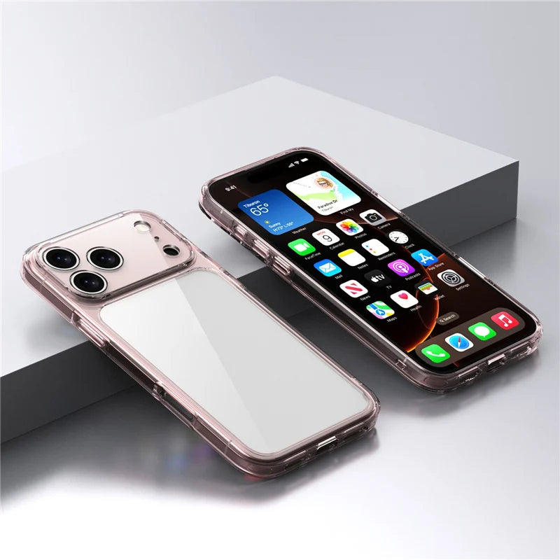 Luxury Transparent Shockproof Case for iPhone 17 Air 17 Pro Max Hybrid Cover