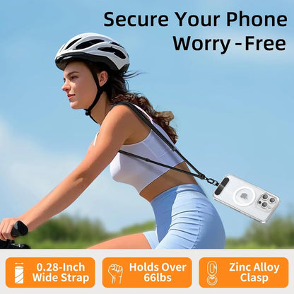 Universal Adjustable Phone Lanyard Crossbody Necklace Strap with Anti-Lost Clip