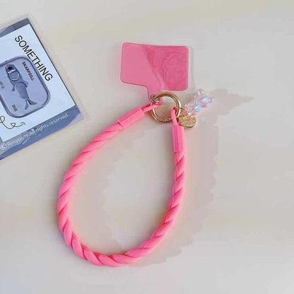 Cute Luminous Bear Phone Strap Lanyard Silicone Long Mobile Rope