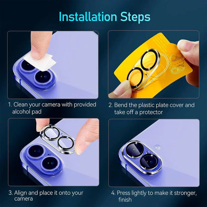 3-Pack Camera Lens Protectors for iPhone 16 Series – HD Clear & Waterproof