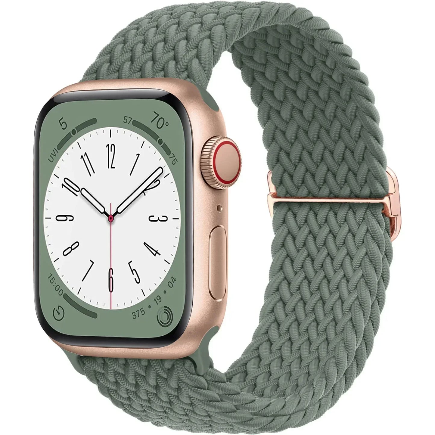 Braided Nylon Strap for Apple Watch Ultra 2/Series 10–4 Adjustable Band