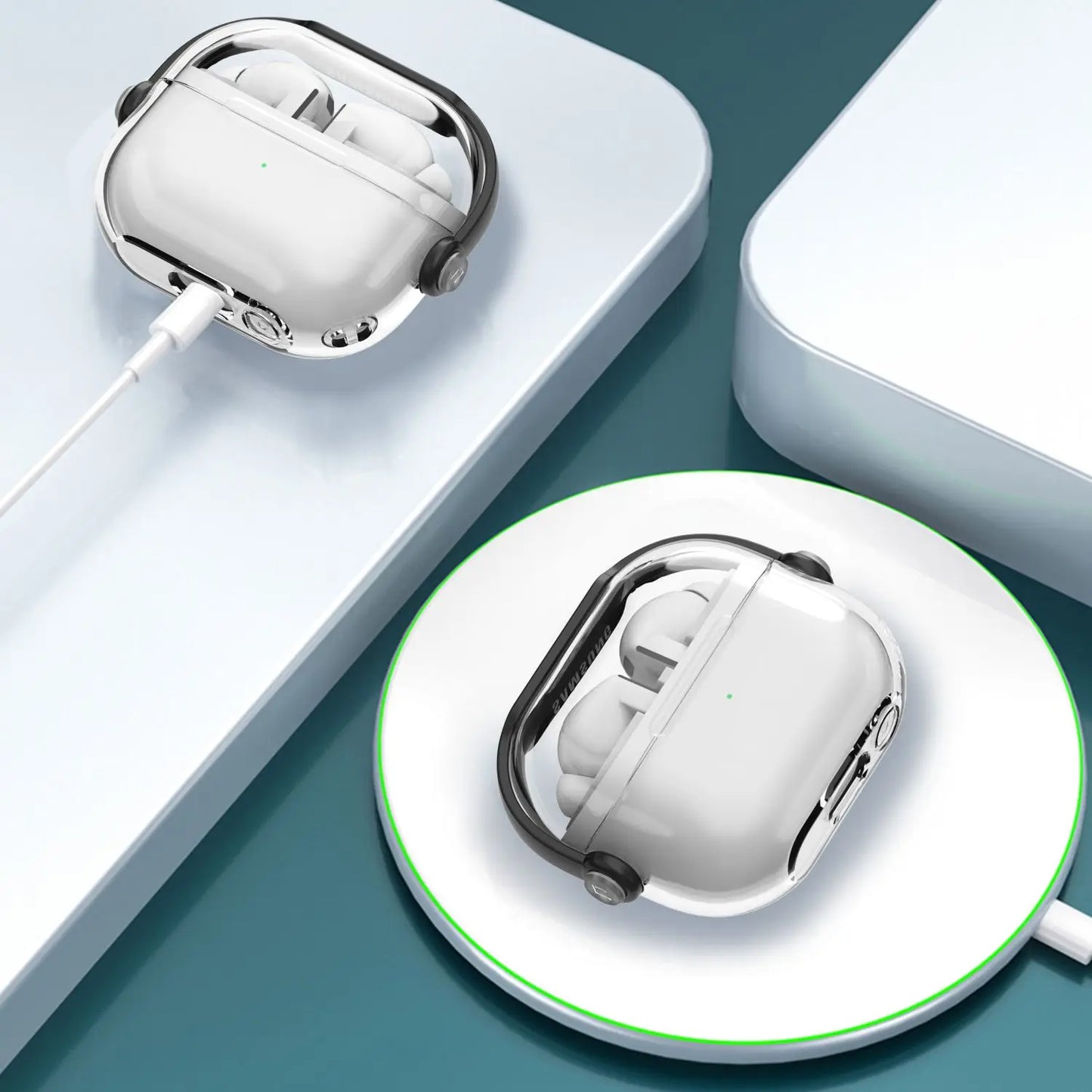 Shockproof Transparent Case with Lanyard for Galaxy Buds 3 Pro – Clear Cover