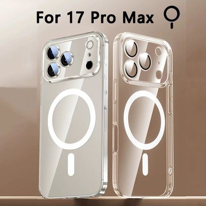 Full Back Clear MagSafe Case for iPhone 17 Pro Max 17 Air Magnetic Cover