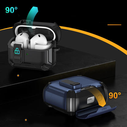 Secure Lock Clip Protection Case for Galaxy Buds 3 Pro & 3 with Phone Stand Compatible