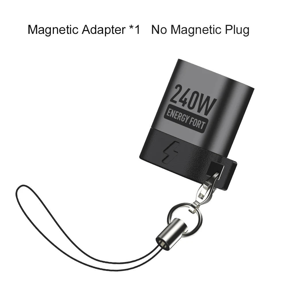 240W Magnetic USB-C Adapter – Fast Charging & Data Transfer Extender