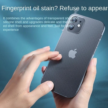 Ultrathin PP Cooling Case for iPhone 15–12 | Breathable Heat-Dissipation Cover