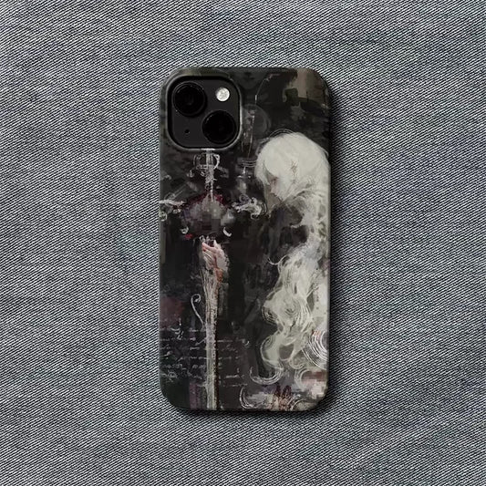 Chic Medieval Art Painting Witch & Sword Back Cover for iPhone 16–11 Pro Max