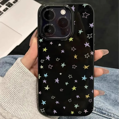 Y2K Colorful Stars Phone Case for iPhone 11–16 Series