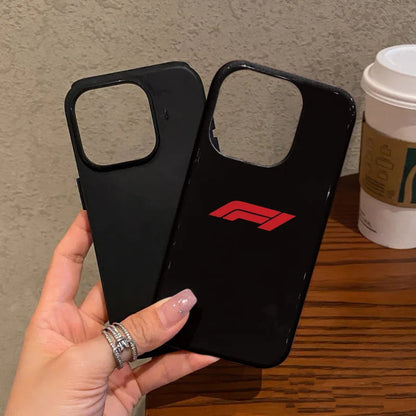 Simple Black Pattern Glossy 2in1 Tough Phone Case For iPhone 16 15 14 13 12