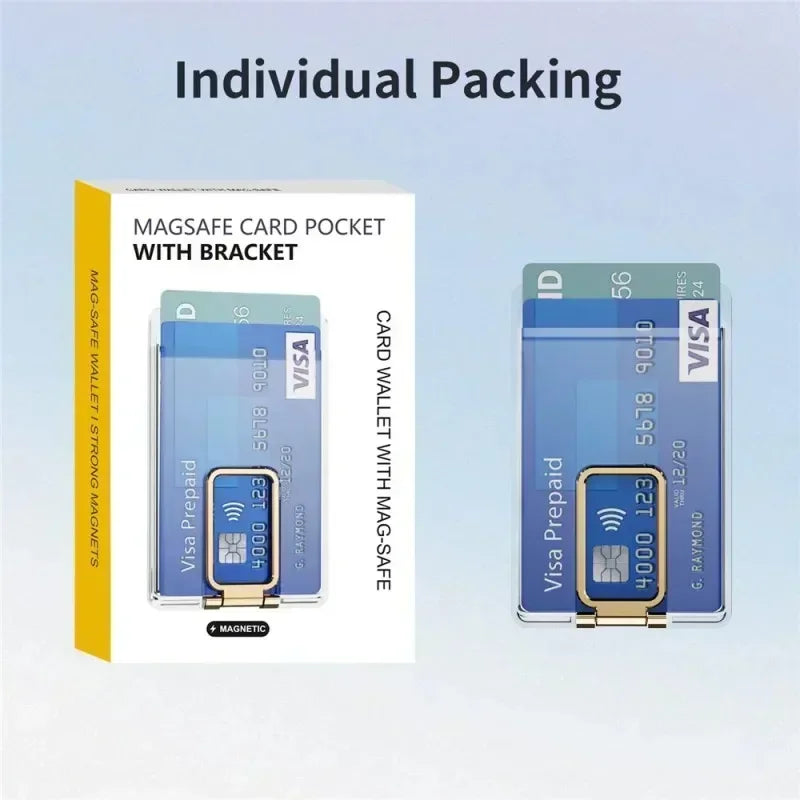 Clear MagSafe Card Holder Wallet Case for iPhone 16 15 14 13 12 Pro Max