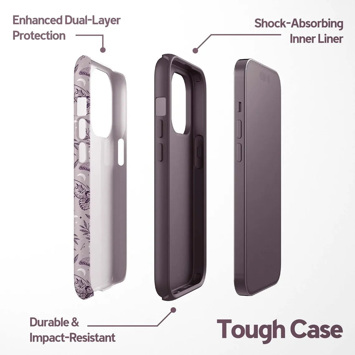 Luxury Butterfly Pattern Case for iPhone 17–7 Pro Max Double-Layer Cover