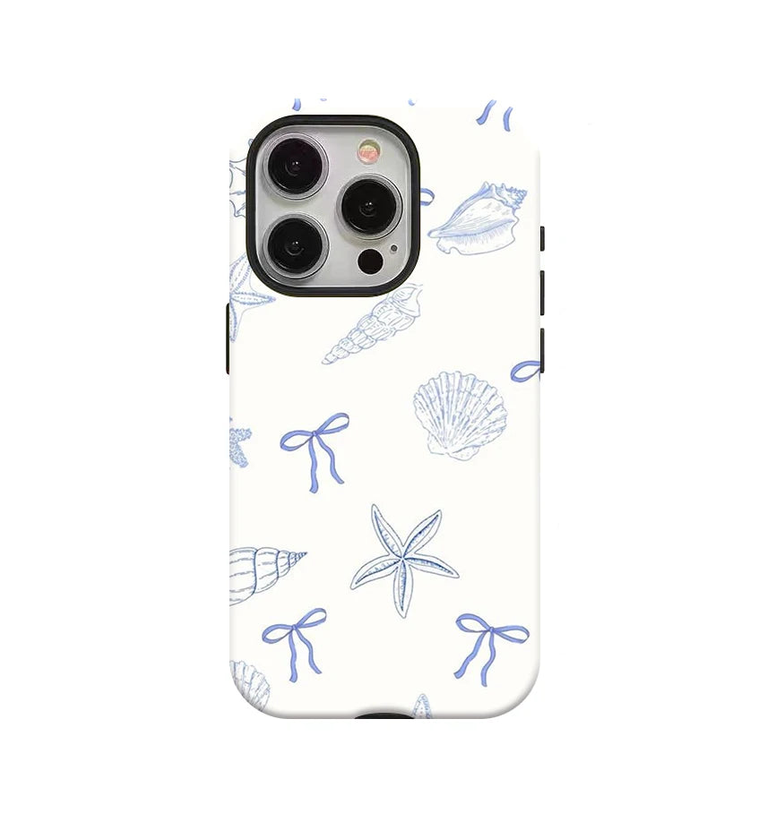 Marine Life 2-in-1 Tough Glossy Phone Case for iPhone 17–7 Plus XR