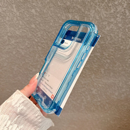 3-in-1 Transparent Heavy Duty Armor Case for iPhone 17 16 15 14 13 12 Pro Max