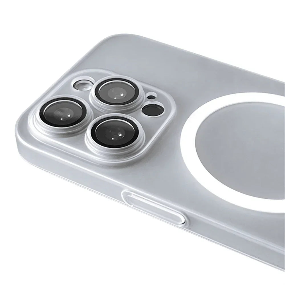 Ultra Thin Matte MagSafe Case for iPhone 17 16 15 14 13 12 Pro Max Lens