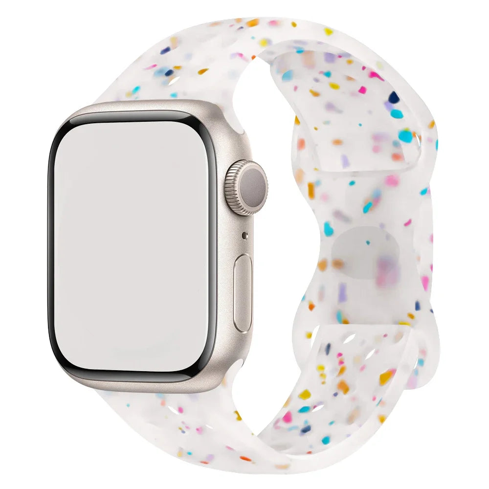 Transparent Silicone Strap for Apple Watch Ultra 2 & Series 10–SE (38–49mm)