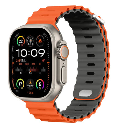 Ocean Silicone Strap for Apple Watch Ultra 3/2 & Series 11–5 SE2 Band