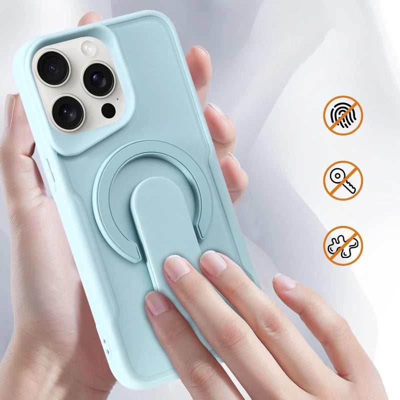 Luxury Magnetic MagSafe Push-Pull Ring Holder Phone Case for iPhone 14–11 Pro Max