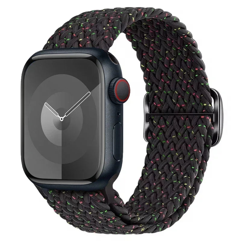 Braided Elastic Strap for Apple Watch Ultra 2 49mm Series 10 9 8 7 SE 6 5 4