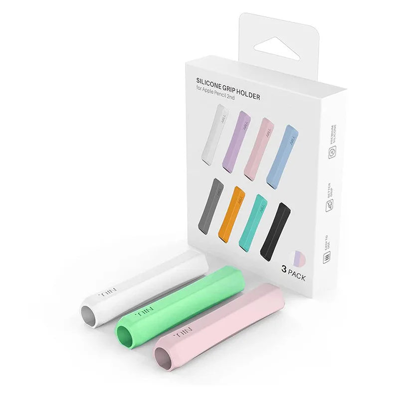 Non-Slip Silicone Pen Grip Cover for Apple Pencil 1/2/3 USB-C Models