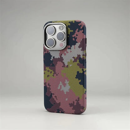 Camouflage Graffiti MagSafe Case for iPhone 16 15 14 13 Pro Max Shockproof Cover
