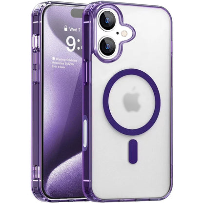 Strong Magnetic MagSafe Hybrid Case Matte Candy Colors for iPhone 11 to 16 Pro Max