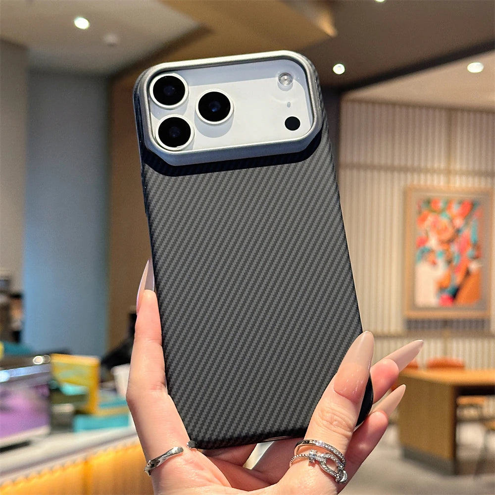 Colorful Carbon Fiber Matte Case for iPhone 17 Air 16 15 Plus Pro Max Slim Cover