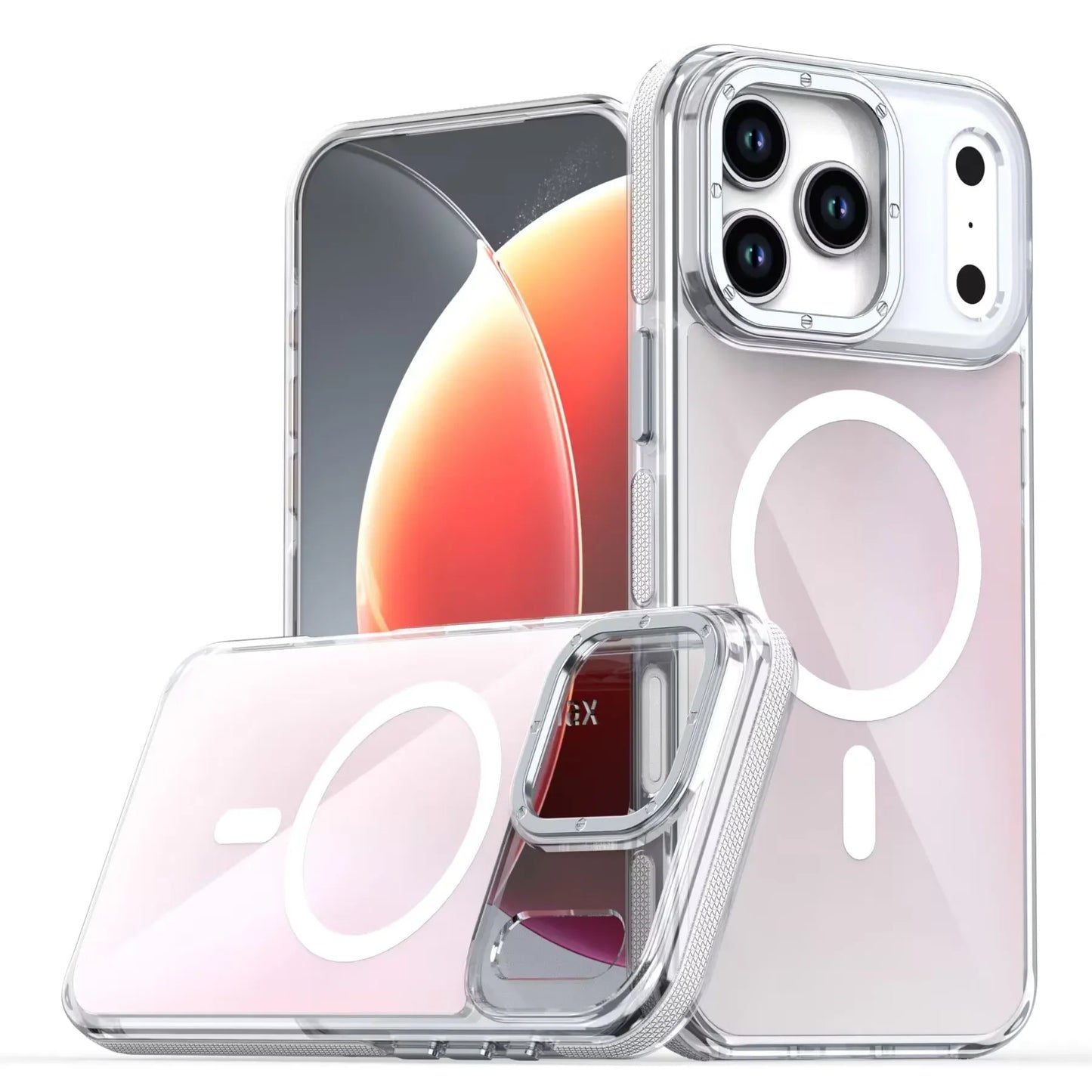 Metal Lens MagSafe Case for iPhone 17 Pro Max Wireless Charging Discolour Cover