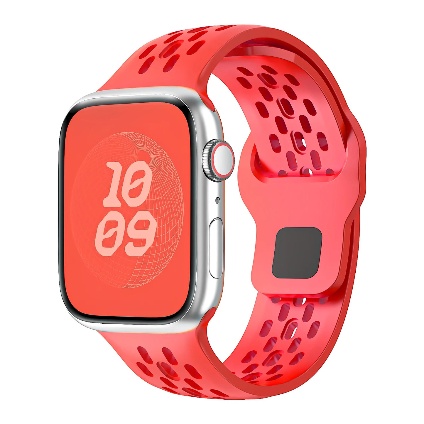 Silicone Band for Apple Watch Series 3–10 Ultra, Adjustable Strap 38mm–49mm Bracelet