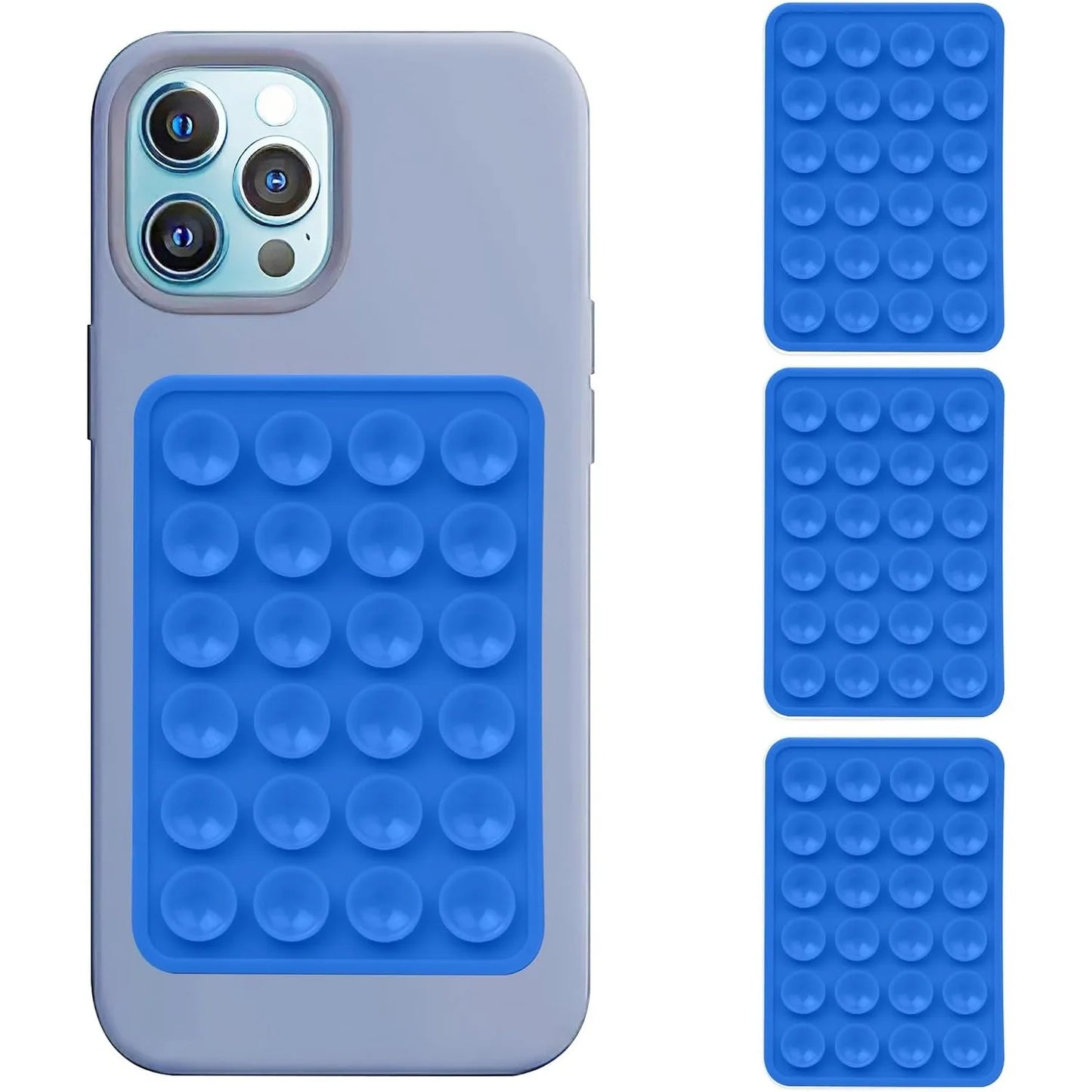 3-Pack Silicone Suction Phone Mount for iPhone Android Mirror Shower Hands-Free