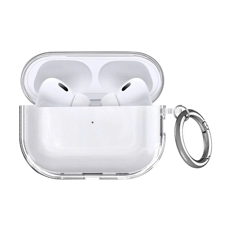 Soft Transparent TPU Case for AirPods Pro 3 – Shockproof with Keychain & Kit