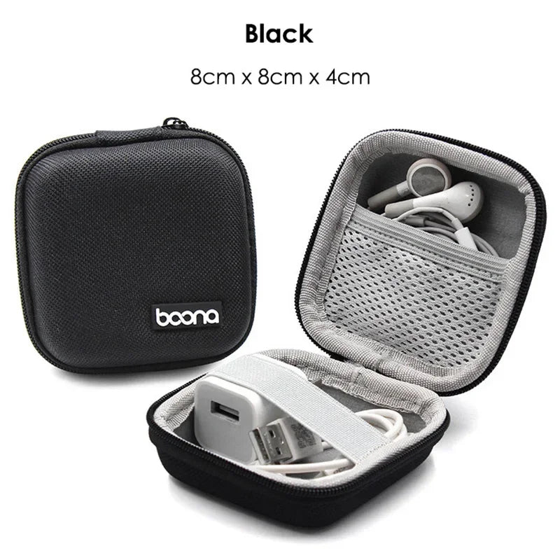 Mini Hard Shell Storage Case for Earphones, Chargers & USB Drives