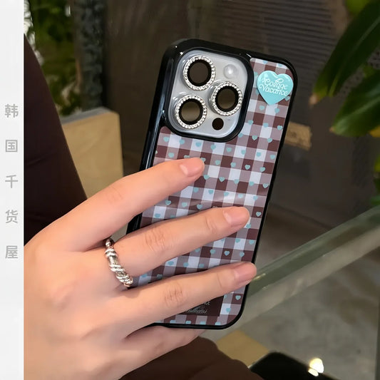 Cute Pink Heart Phone Case for iPhone 16 15 14 13 12 11 XR XS