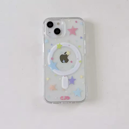 Colorful Stars MagSafe Case for iPhone 11–16 Pro Max – Y2K Aesthetic