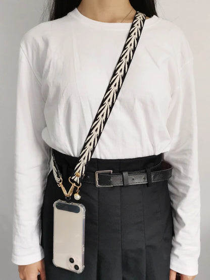 Adjustable Crossbody Phone Lanyard with Card Holder for All Mobile Phone Cases