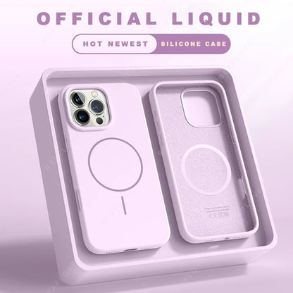 MagSafe Silicone Case with Lanyard for iPhone 11–14 Plus & Pro Max