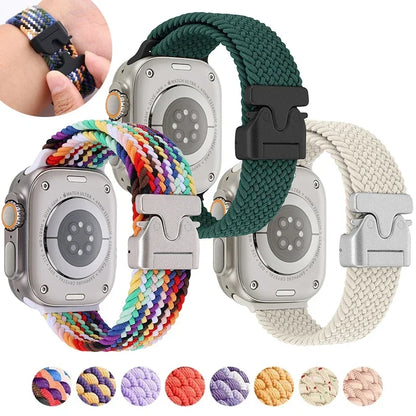 Braided Solo Loop Band for Apple Watch Series Ultra 2 10 9 SE 8 7 6 5